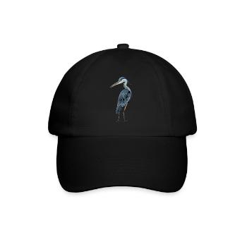 Little blue heron - Baseball Cap - black/black - Front