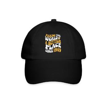 1949 Anniversaire Vintage Hippie Groovy - Casquette classique - noir/noir - Devant