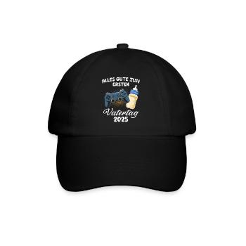 ALLES GUTE ZUM ERSTEN VATERTAG 2025 Papa - Baseballkappe - Schwarz/Schwarz - Vorne