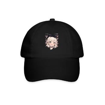 Manga Addicted - Kawaii Anime Girl Fashion Punk - Baseballkappe - Schwarz/Schwarz - Vorne