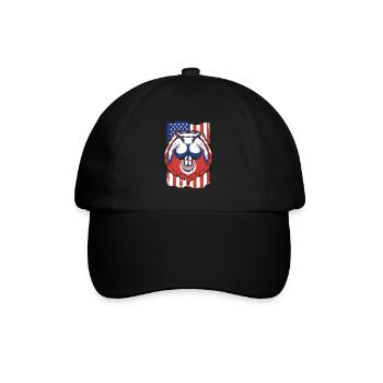 Beaver American Flag Eurasian Castor Canadensis - Baseball Cap - black/black - Front