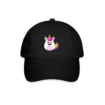 Einhorn Ostern Osterei - Baseballkappe - Schwarz/Schwarz - Vorne