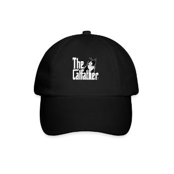 Cat Father The Catfather Crazy Cat Dad Dad - Baseball Cap - black/black - Front