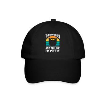 Citation de barbe, Touche ma barbe et dis-moi que je suis jolie - Casquette classique - noir/noir - Devant