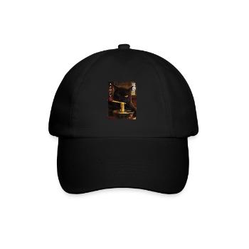 Kawaii Cat Ramen Vintage Anime Fan Design - Baseball Cap - black/black - Front
