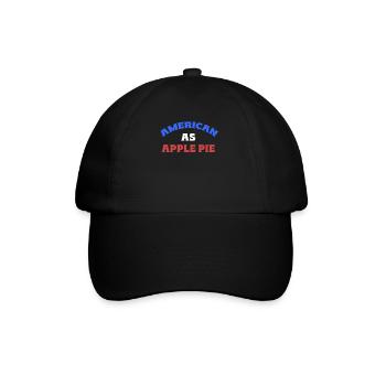 Graphique américain en tant que tarte aux pommes en rouge et vert - Casquette classique - noir/noir - Devant