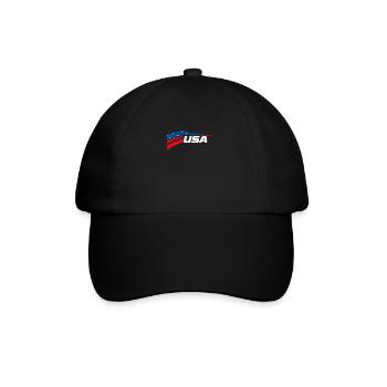Patriotique États-Unis Logo Design Bleu Rouge Blanc - Casquette classique - noir/noir - Devant