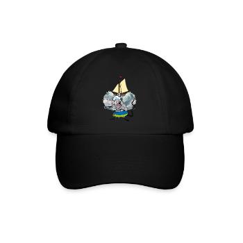 Rat Rats Sailing Ship Seafarers Sailors Ahoy - Baseball Cap - black/black - Front