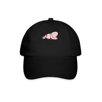 Ugly Naked Mole Rat with a Bikini - Baseball Cap - black/black - Front
