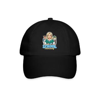 School Counselor School Counseling Psychologist - Baseball Cap - black/black - Front