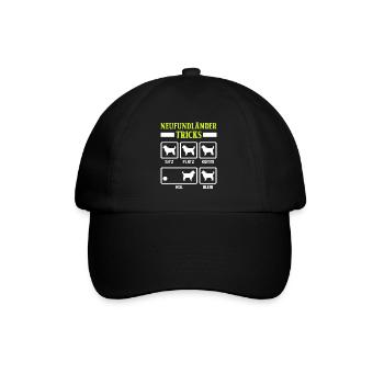 NEWFOUNDLAND TRICKS Funny Newfie Dog Owner - Baseball Cap - black/black - Front