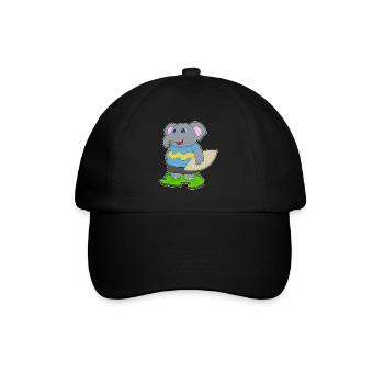 Elephant Surfing Surfboard Summer - Baseball Cap - black/black - Front