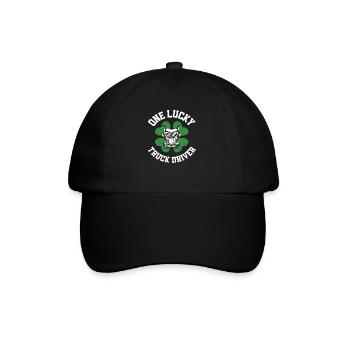 Chauffeur de camion de la Saint-Patrick Shamrock - Casquette classique - noir/noir - Devant