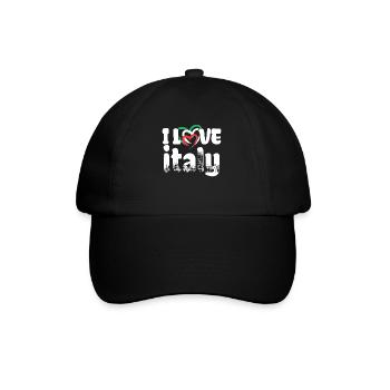 I Love Italy Italy Italian - Baseball Cap - black/black - Front
