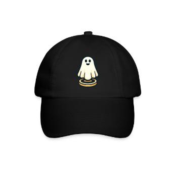 Funny Vintage Ghost Retro Art Style Halloween - Baseballkappe - Schwarz/Schwarz - Vorne