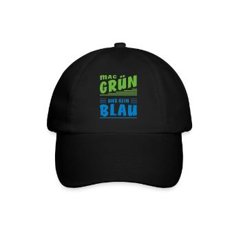 AIME LE VERT ET PAS LE BLEU - Casquette classique - noir/noir - Devant