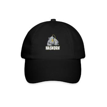 Naskorn Nashorn mit Korn - Baseballkappe - Schwarz/Schwarz - Vorne
