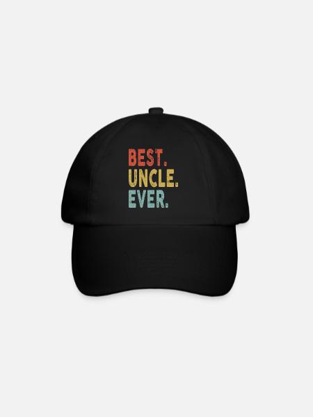 Vintage Best Uncle Retro Colors Best Uncle Ever - Baseball Cap - black/black