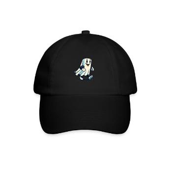 Funny Vintage Ghost Retro Art Style - Baseballkappe - Schwarz/Schwarz - Vorne