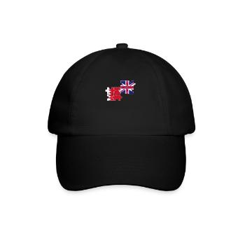 Bahrain UK Flag British Bahraini - Baseball Cap - black/black - Front