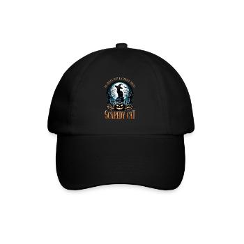 Happy Halloween, Scaredy Cat - Baseball Cap - black/black - Front