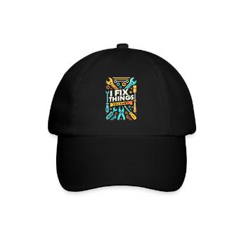 Ich repariere Dinge, die Sie nicht reparieren könn - Baseballkappe - Schwarz/Schwarz - Vorne
