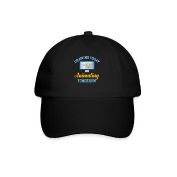 Heute Zeichnen, Morgen Animieren Lustiger - Baseballkappe - Schwarz/Schwarz - Vorne