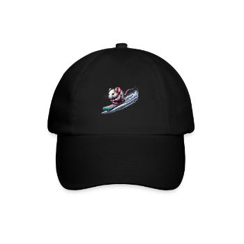 Souris snowboarder mignonne - Casquette classique - noir/noir - Devant