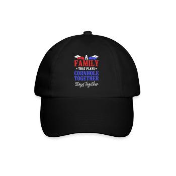Joueur de sac de haricots de l’équipe Cornhole - Casquette classique - noir/noir - Devant