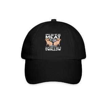 BBQ Mettez de la viande dans votre bouche en allant vouloir avaler - Casquette classique - noir/noir - Devant