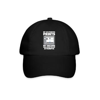 3D Printer Filament 3D Printing 3D Printing 3D Printer - Baseball Cap - black/black - Front