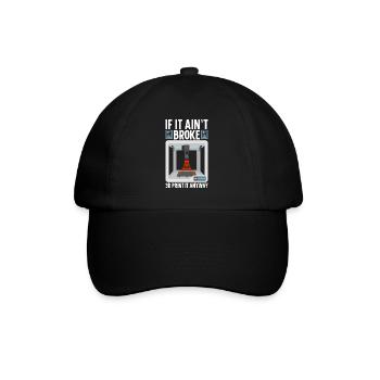 3D Printer Filament 3D Printing 3D Printing 3D Printer - Baseball Cap - black/black - Front