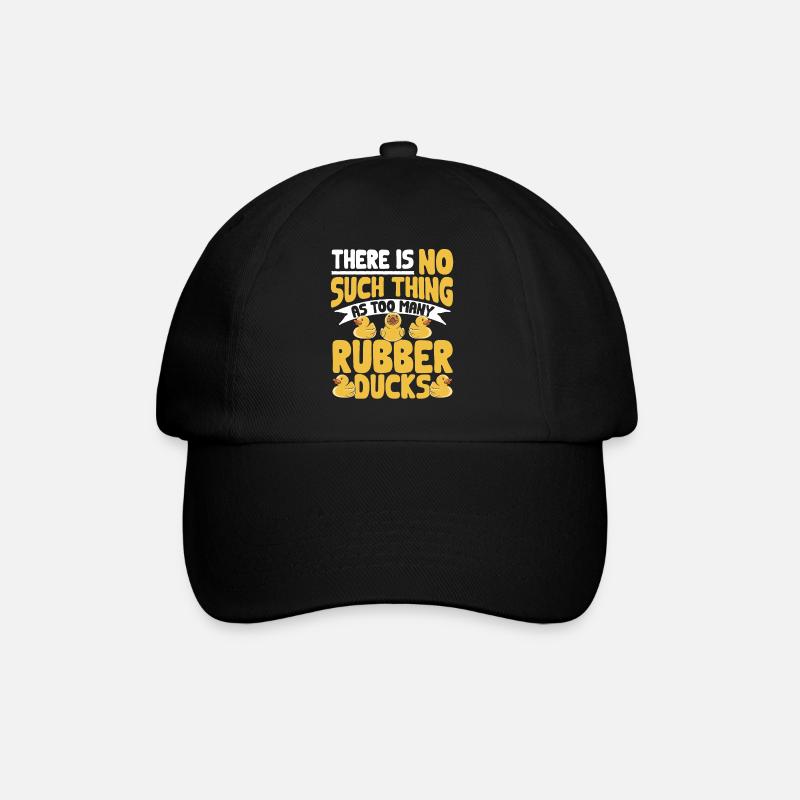 Quietscheentchen Quietscheente Gummiente - Baseballkappe - Schwarz/Schwarz