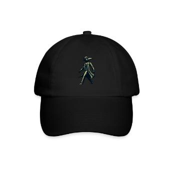 Gruseliges Halloween Streetwear Plague Doctor - Baseballkappe - Schwarz/Schwarz - Vorne