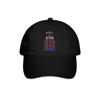 Anniversaire Roi 19 ans 19ème cadeau d’anniversaire - Casquette classique - noir/noir - Devant