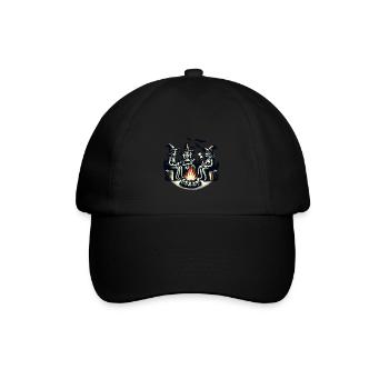 Camping Campfire Vintage Witches Design Retro - Baseball Cap - black/black - Front