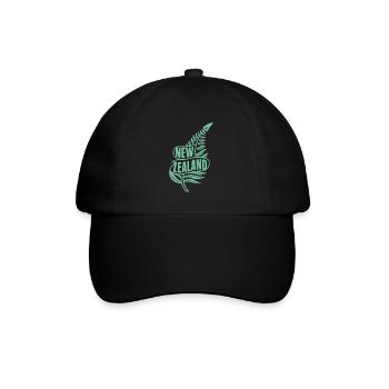 Souvenir de Nouvelle-Zélande Élégant Motif De Fougère - Casquette classique - noir/noir - Devant