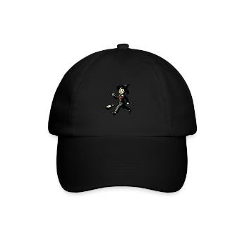 Retro Cartoon Witches Creepy Party Design - Baseball Cap - black/black - Front
