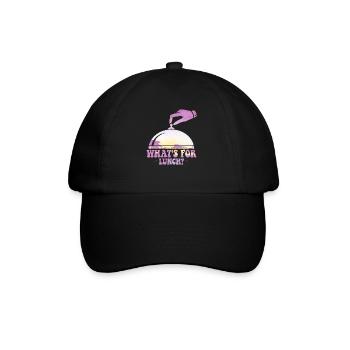 What's For Lunch? - Baseball Cap - black/black - Front