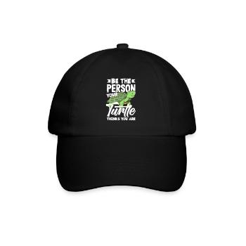 Tortue Tortue Mer Cadeau - Casquette classique - noir/noir - Devant