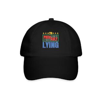 Je mens probablement 5 - Casquette classique - noir/noir - Devant