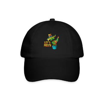Ukulele Cactus Mexican Holiday Let's Fiesta - Baseball Cap - black/black - Front