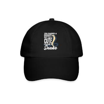 Schlange Bestes Haustier - Baseballkappe - Schwarz/Schwarz - Vorne
