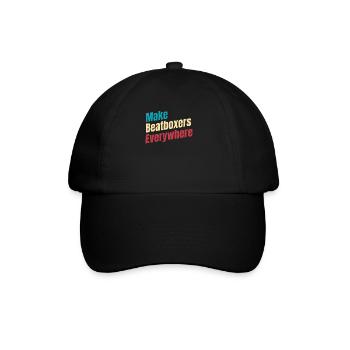 Machen Sie Überall Beatboxer, Schlagzeuger, - Baseballkappe - Schwarz/Schwarz - Vorne