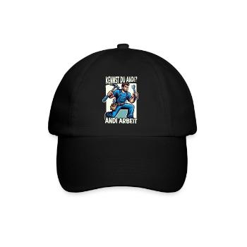 Handwerker Andi Arbeit Geschenk Sprüche Lustig - Baseballkappe - Schwarz/Schwarz - Vorne
