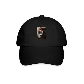 Baboon Paviane Pavian - Baseball Cap - black/black - Front