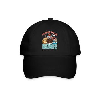 Stressed Spelled Backwards Desserts - Baseball Cap - black/black - Front