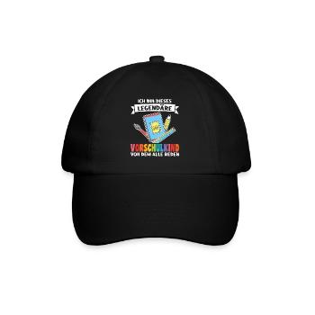 Kindergarten Vorschule Vorschulpädagoge Geschenk - Baseballkappe - Schwarz/Schwarz - Vorne