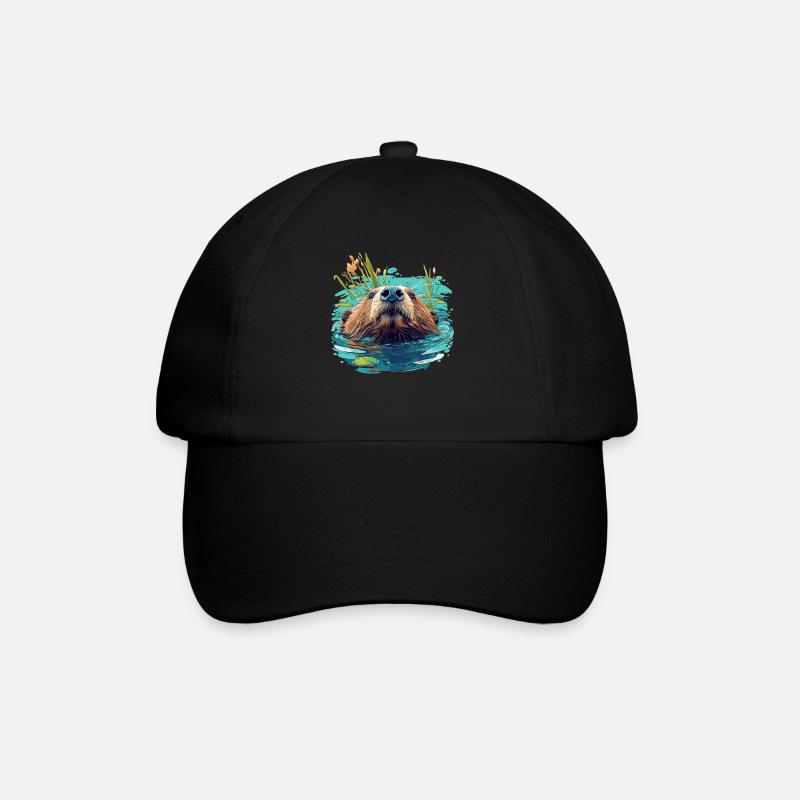 Beaver Biber - Baseballkappe - Schwarz/Schwarz
