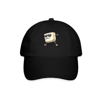 Tofu dansant pour les végétaliens et les amateurs de tofu - Casquette classique - noir/noir - Devant